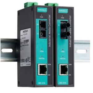 IMC-21A – Teollisuuskäyttöön tarkoitetut 10/100BaseT(X)-100BaseFX-mediamuuntimet.