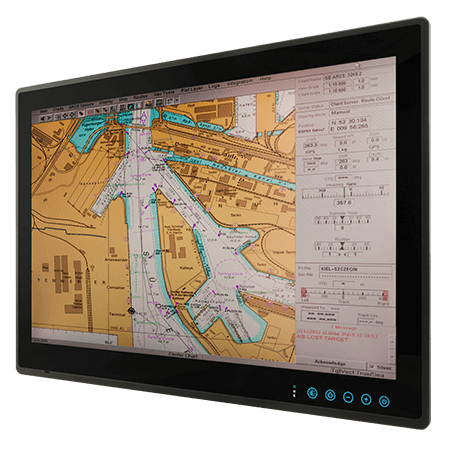 W26IH3SMRA1FP / 26" Intel® Core™ i55350U Flat PCAP ECDIS Marine Panel PC