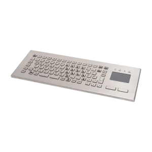 Indukey Teclado compacto de acero inoxidable con touchpad