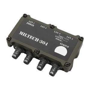 Enercon MILTECH 304 4-port rugged Ethernet switch