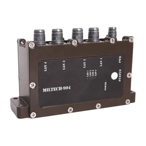 Enercon MILTECH 904 compact military managed Gigabit Ethernet switch