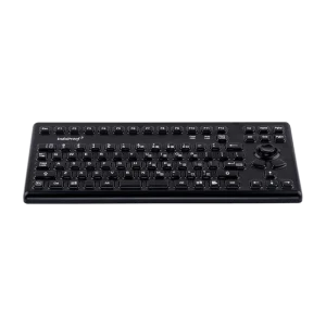 Indukey Teclado de silicona negro con botón de ratón integrado