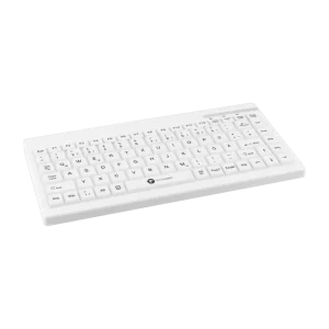 Indukey Teclado médico compacto de silicona blanca