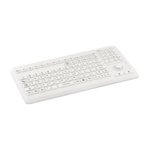 Indukey Teclado de silicona gris con botón de ratón integrado