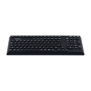 Indukey Teclado de silicona negro con carcasa de aluminio