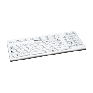 Indukey Teclado médico de silicona blanca con teclado numérico
