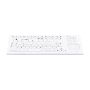 Indukey Teclado de silicona blanca con touchpad integrado