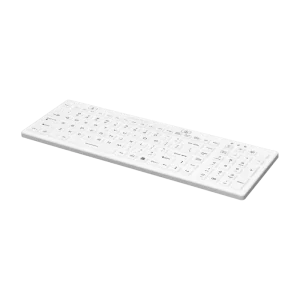 Indukey Teclado médico de silicona blanco retroiluminado