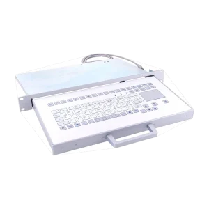 Indukey Szuflada rack 1U z klawiaturą foliową i touchpadem