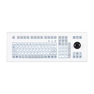 Indukey Teclado de panel con trackball y protección de bordes