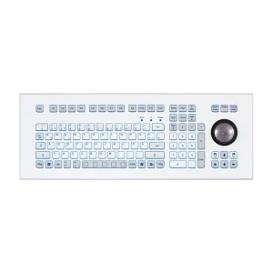 Indukey Teclado de panel con trackball de 50 mm y protección de bordes