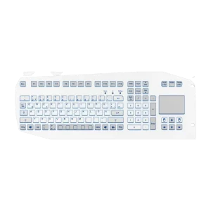 Indukey Teclado de membrana 4U de 19 pulgadas con touchpad