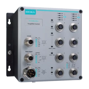 Moxa TN-5500A M12 PoE Managed Switch for Rail